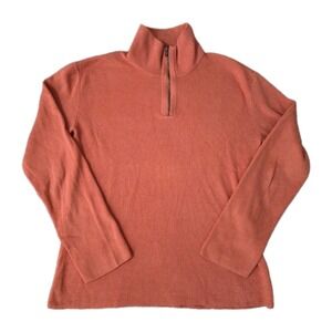 Giorgio Armani Classico 1/4 Zip Long Sleeve Sweater Mens Size 50 Orange